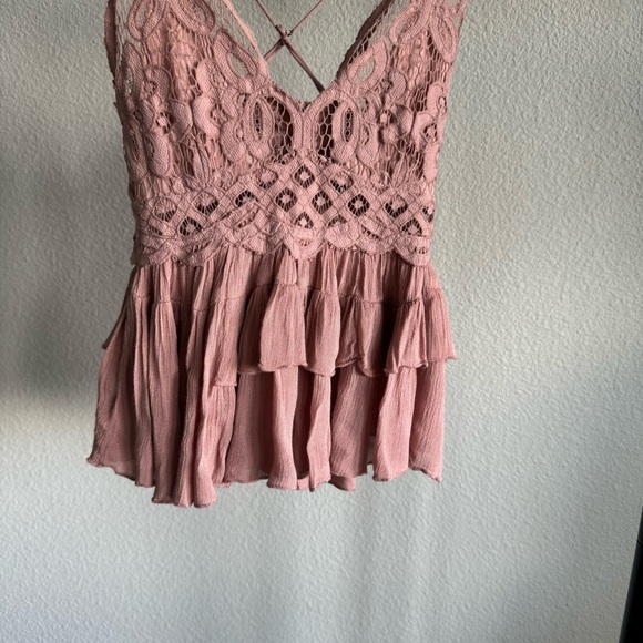 Free People Dusty Mauve Adella Cami Top Size XS NWT - Picture 10 of 14